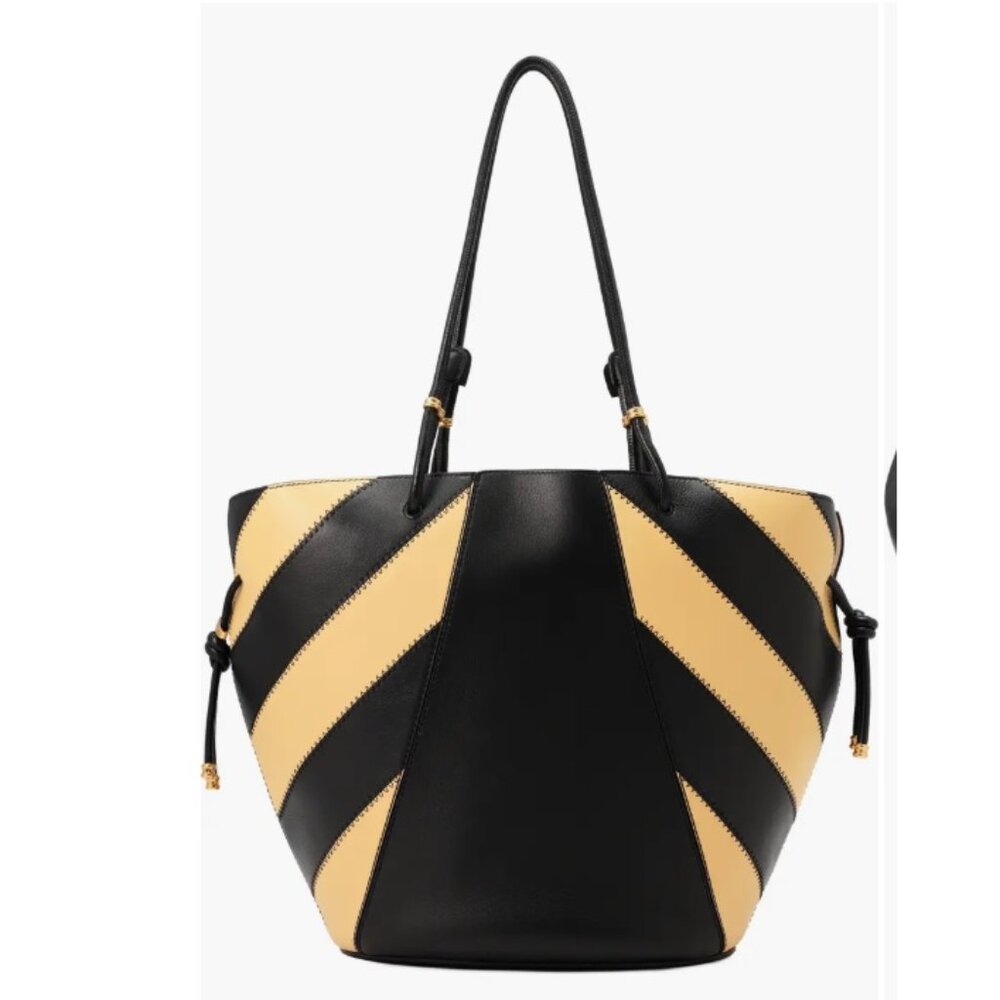 New Tory Burch Spaghetti Strap Leather Tote